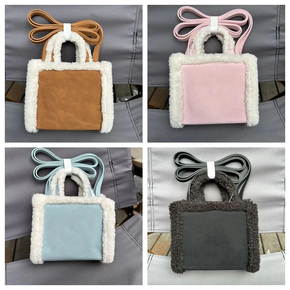 Designer Cute Teddy Clutch Tote Bag Winter MINI Totes Luxury Womens Wallet Crossbody City Shoulder Wallets Handbags Fall Plush Bags CYG23121412F12