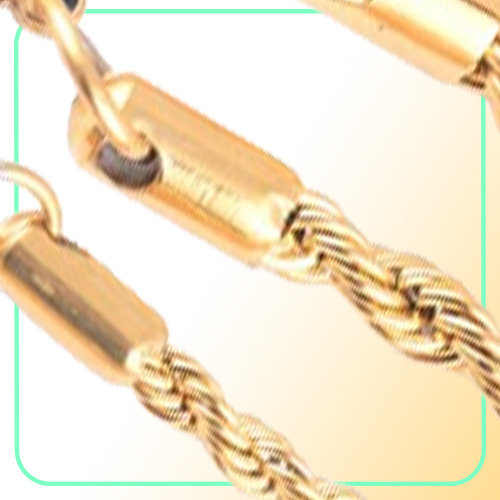 High Quality Gold Plated Rope Chain Stainless Steel Necklace For Women Men Golden Fashion ed Rope Chains Jewelry Gift 2 3 4 5