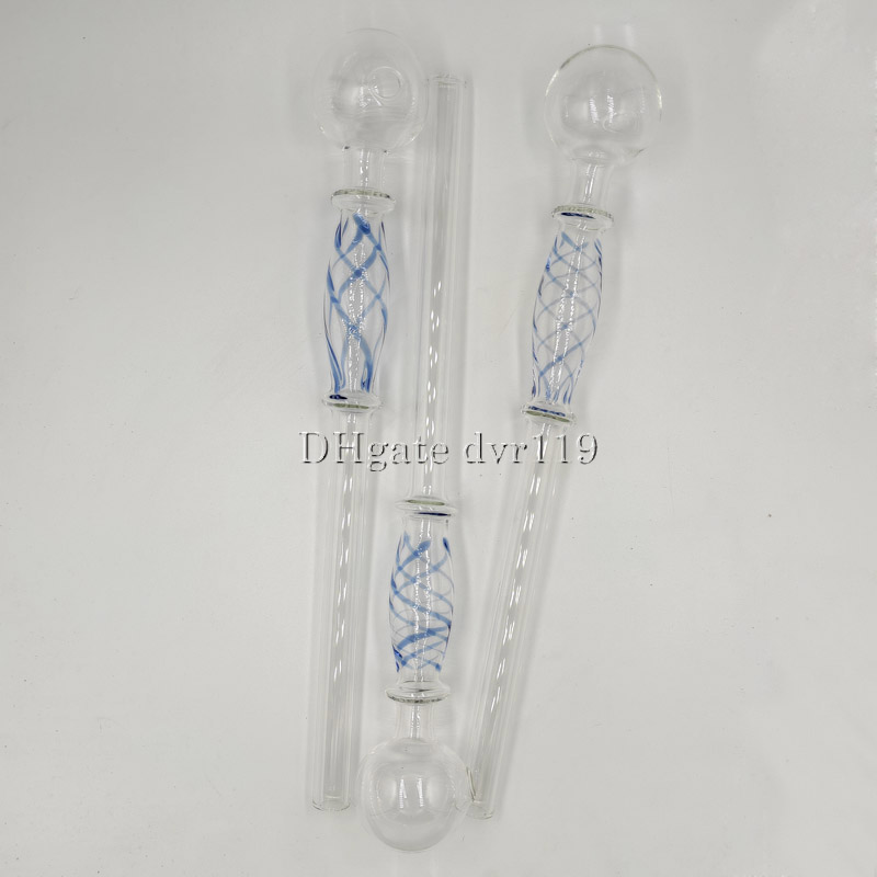 Jumbo Dual Bubbles Oil Burner Pipe Smoking Pipes 11 inch Big size With a fantastic capacity and Colored spiral stripes design