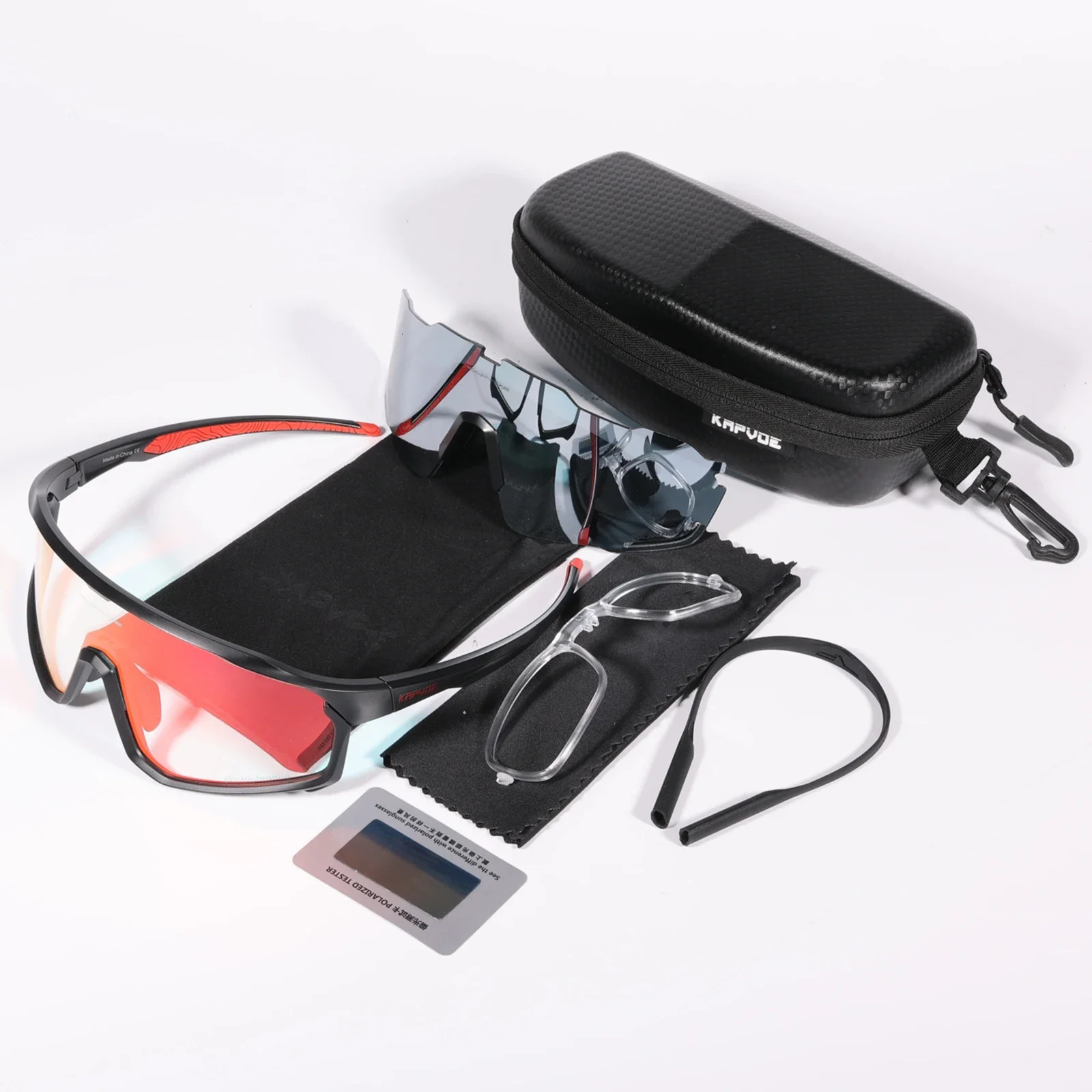 Ski Goggles 1 Glasses With 2 Modes P ochromic Polarized Cycling Lens Bike MTB Bicycle Sunglasses Sport Fishing Running 231215