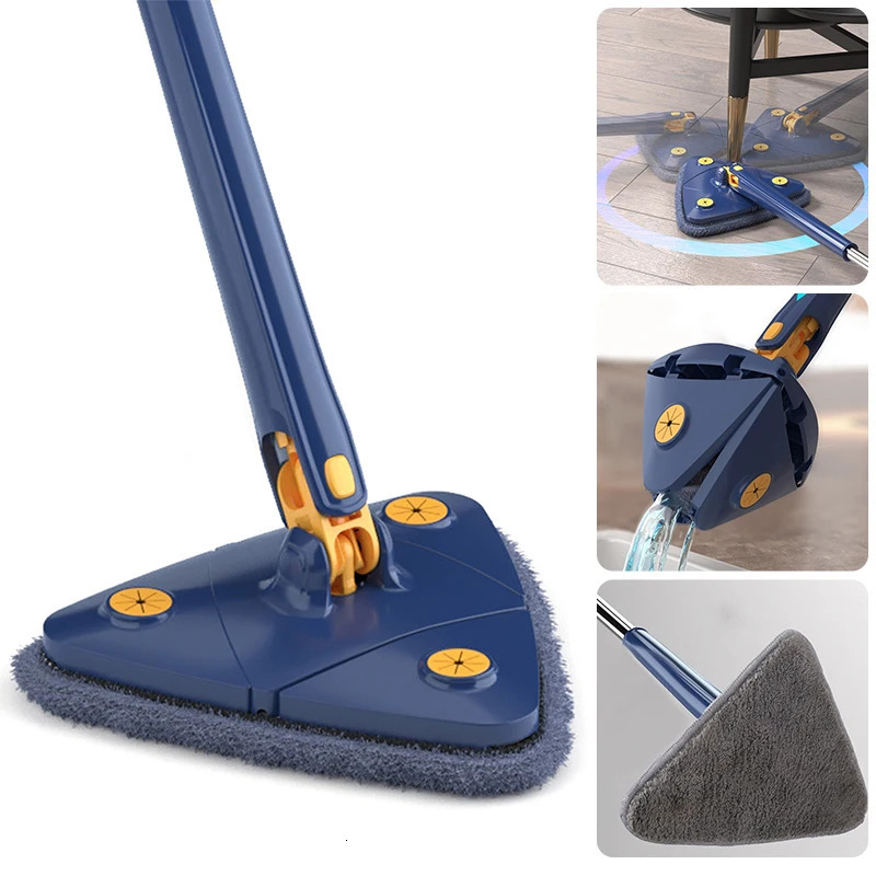 Mops Triangle 360 Spin Telescng or Mop Wet Dry for Tile Wall Cleaning 2024