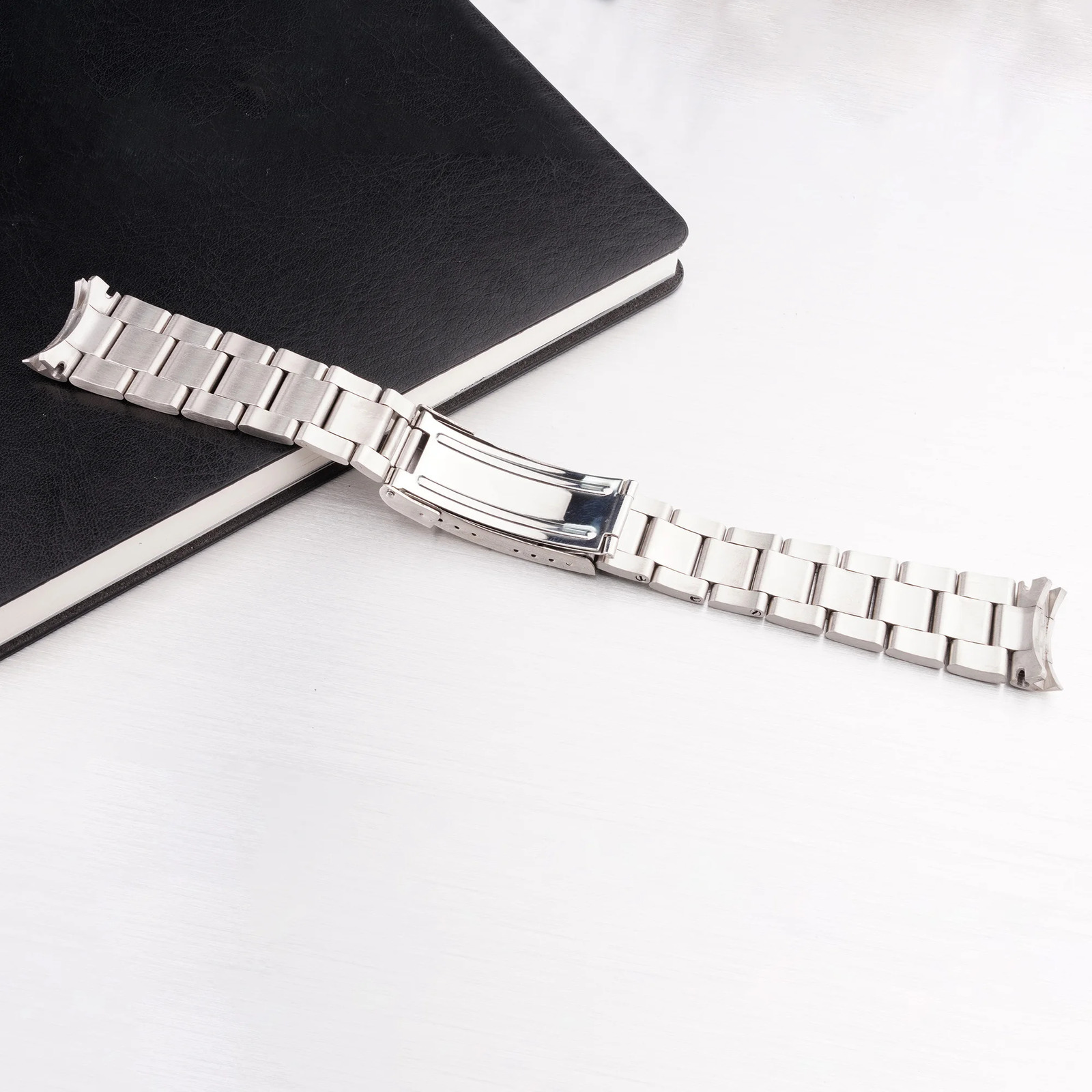 Watch Bands Rolamy 20mm 316L Steel Band Solid End Glide Silver Brushed Clasp Bracelet for VINTAGE Submariner Oyster 70216 231214
