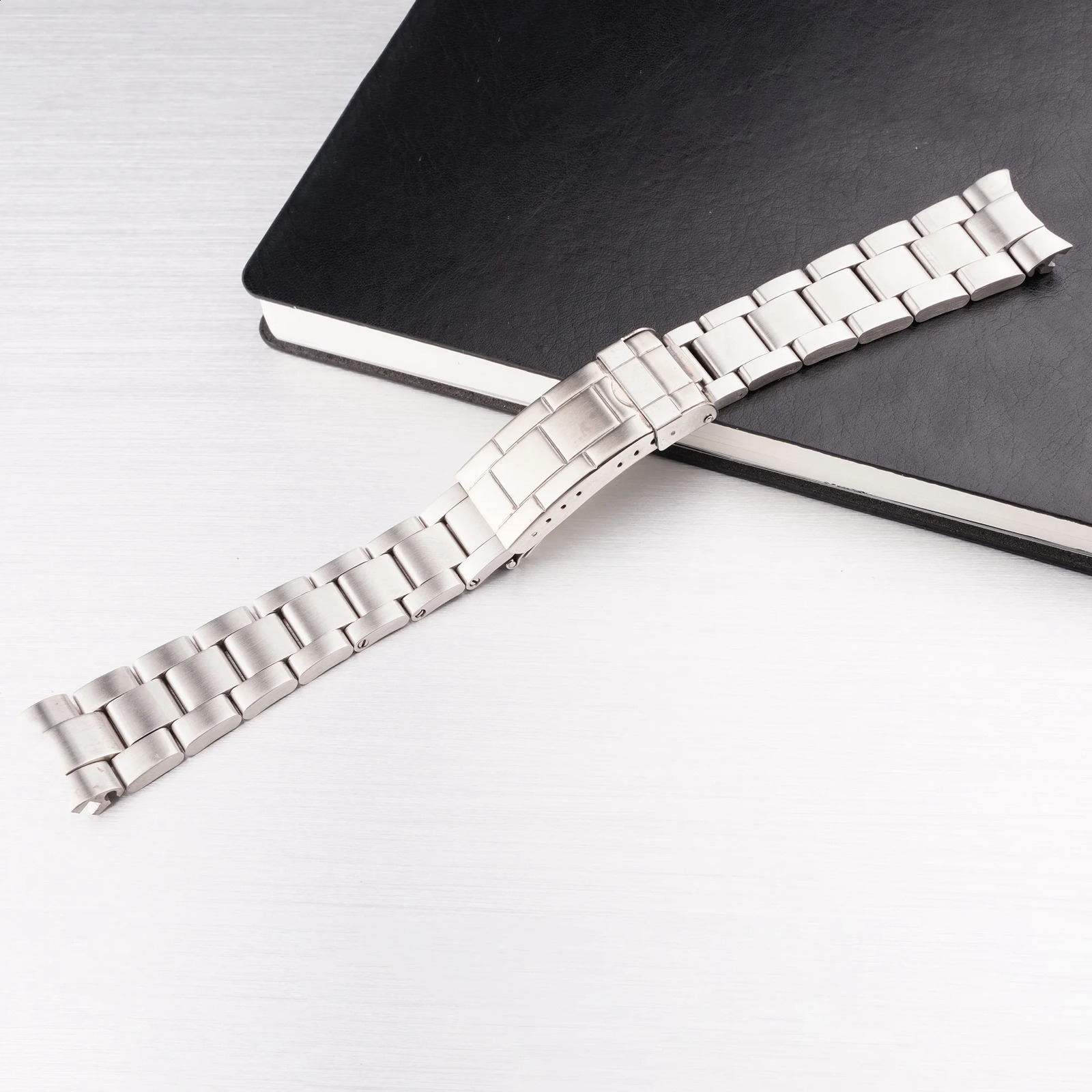 Watch Bands Rolamy 20mm 316L Steel Band Solid End Glide Silver Brushed Clasp Bracelet for VINTAGE Submariner Oyster 70216 231214