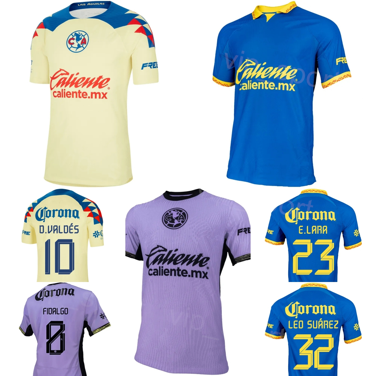 Club Soccer Club America 7 Brian Rodriguez Jerseys 32 Leo Suarez 17 Alejandro Zendejas 10 Diego Valdes 33 Julian Quinones Football Shirt Kits Uniform 23 24 Man Team