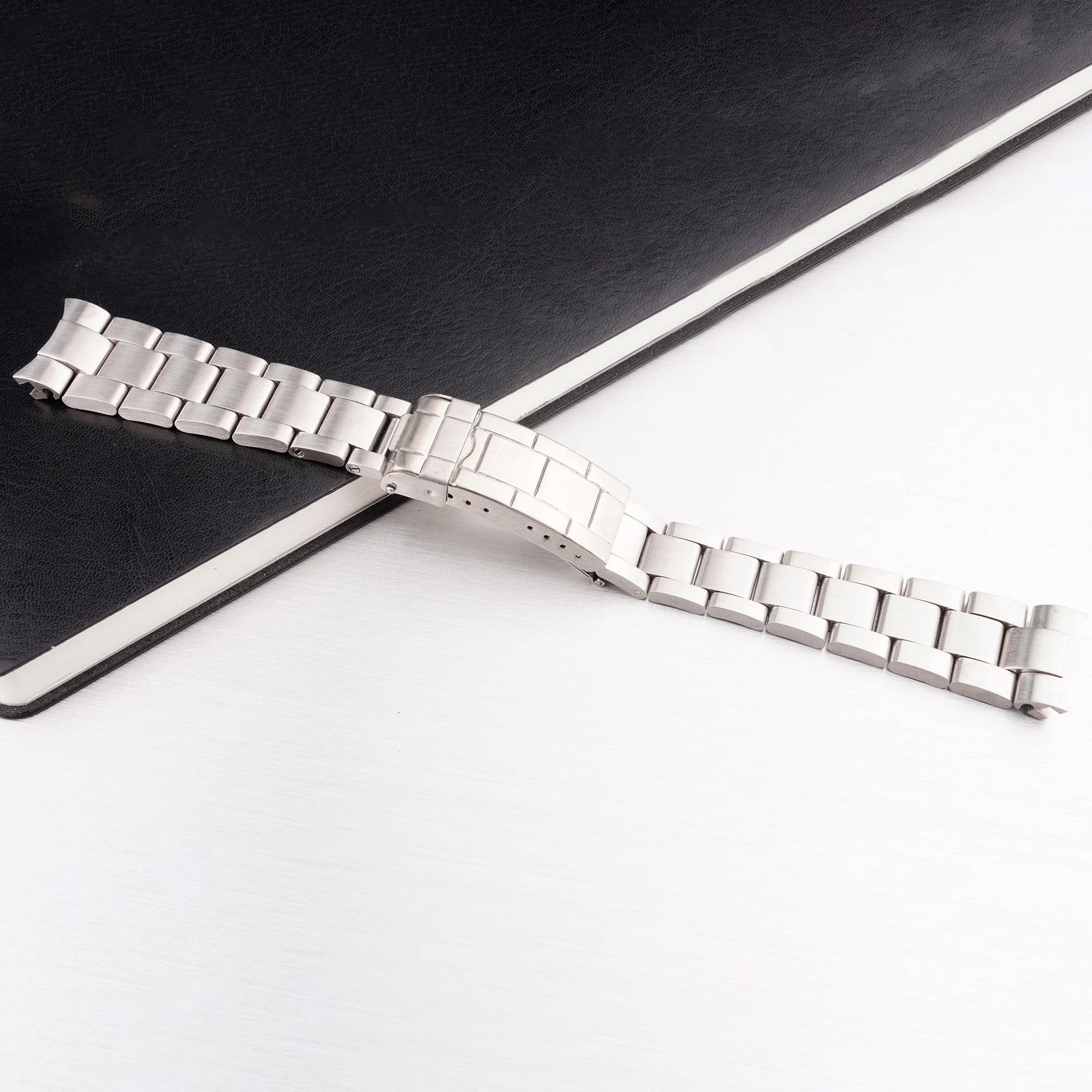 Watch Bands Rolamy 20mm 316L Steel Band Solid End Glide Silver Brushed Clasp Bracelet for VINTAGE Submariner Oyster 70216 231214