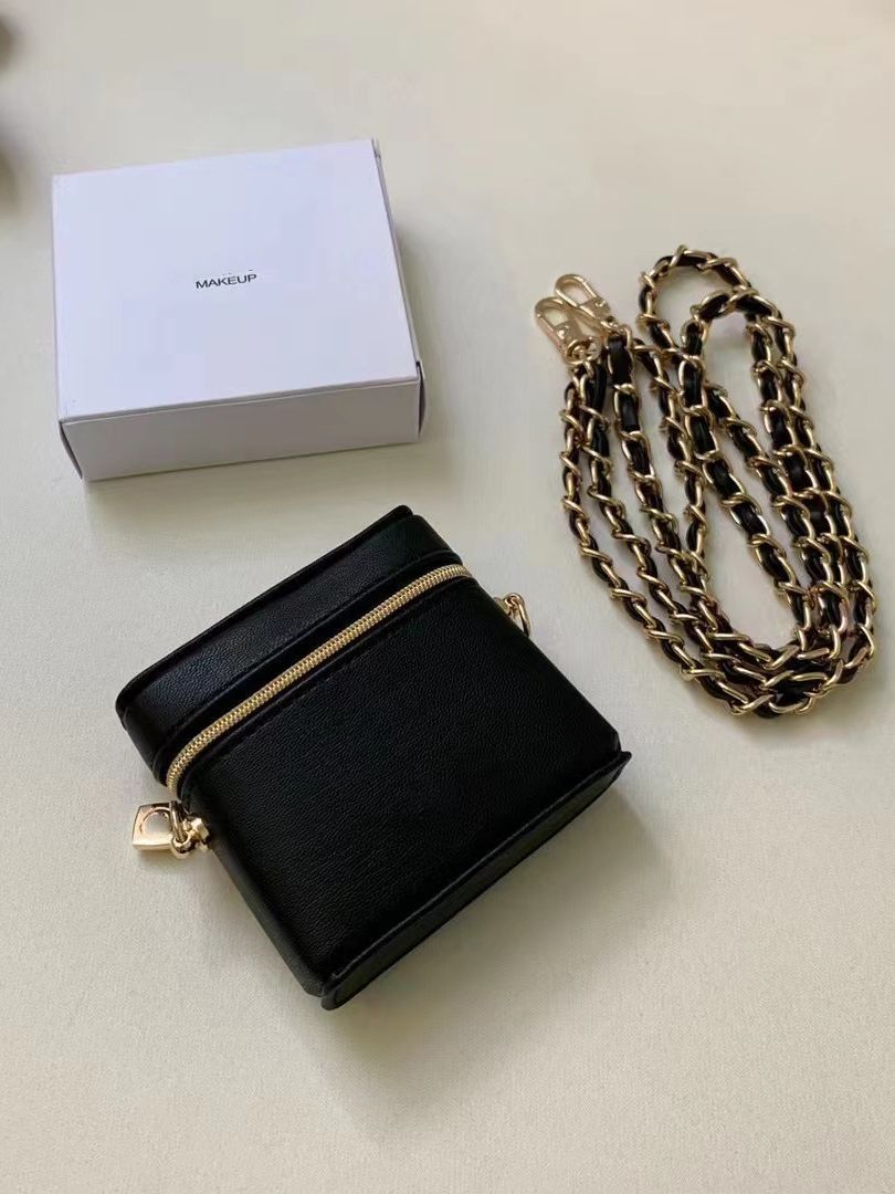 Designer Black Chain Bag Mini Change Bag Lipstick bag with Packaging coin purse