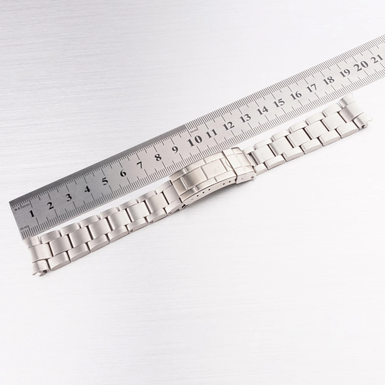 Watch Bands Rolamy 20mm 316L Steel Band Solid End Glide Silver Brushed Clasp Bracelet for VINTAGE Submariner Oyster 70216 231214