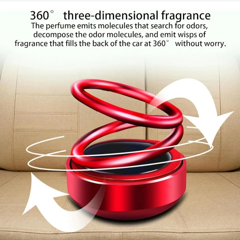 Car Air Freshener Solar Car Air Freshener rotate Kinetic Molecular Heater Fragrance Supplies Interior Accessories Decor Flavoring Perfume Diffuser 231
