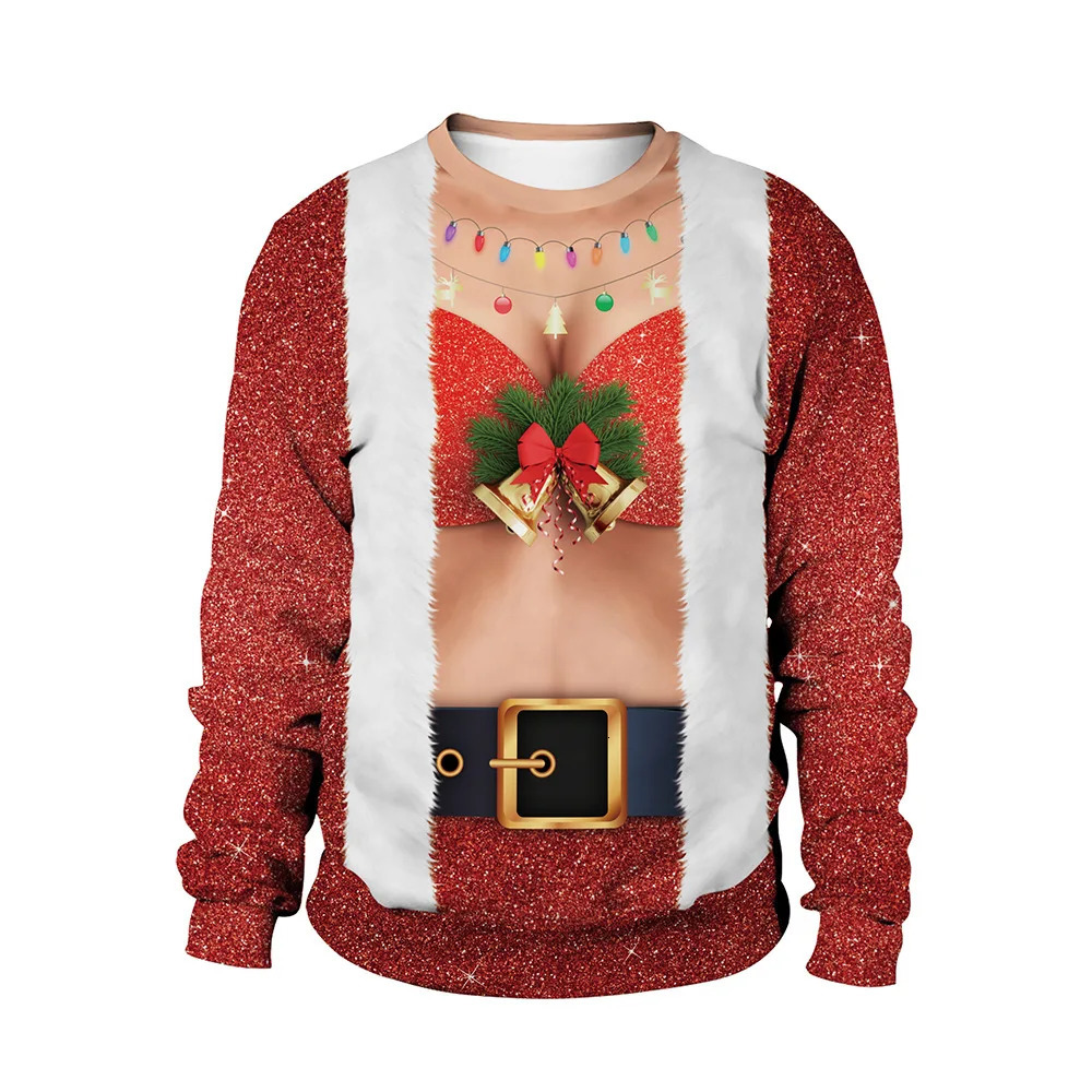 Men's Sweaters Unisex Ugly Christmas Print Pullover Sweater Shape For Men Women 3D Funny Hoodies Autumn Winter Sweaters Jumpers Tops 231215