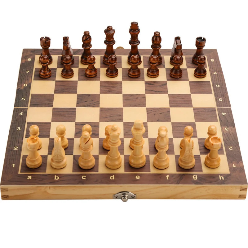 Chess Games Chess set board 24-39cm adult children gift family game chess solid wood chess pieces traditional classic handmade 231215
