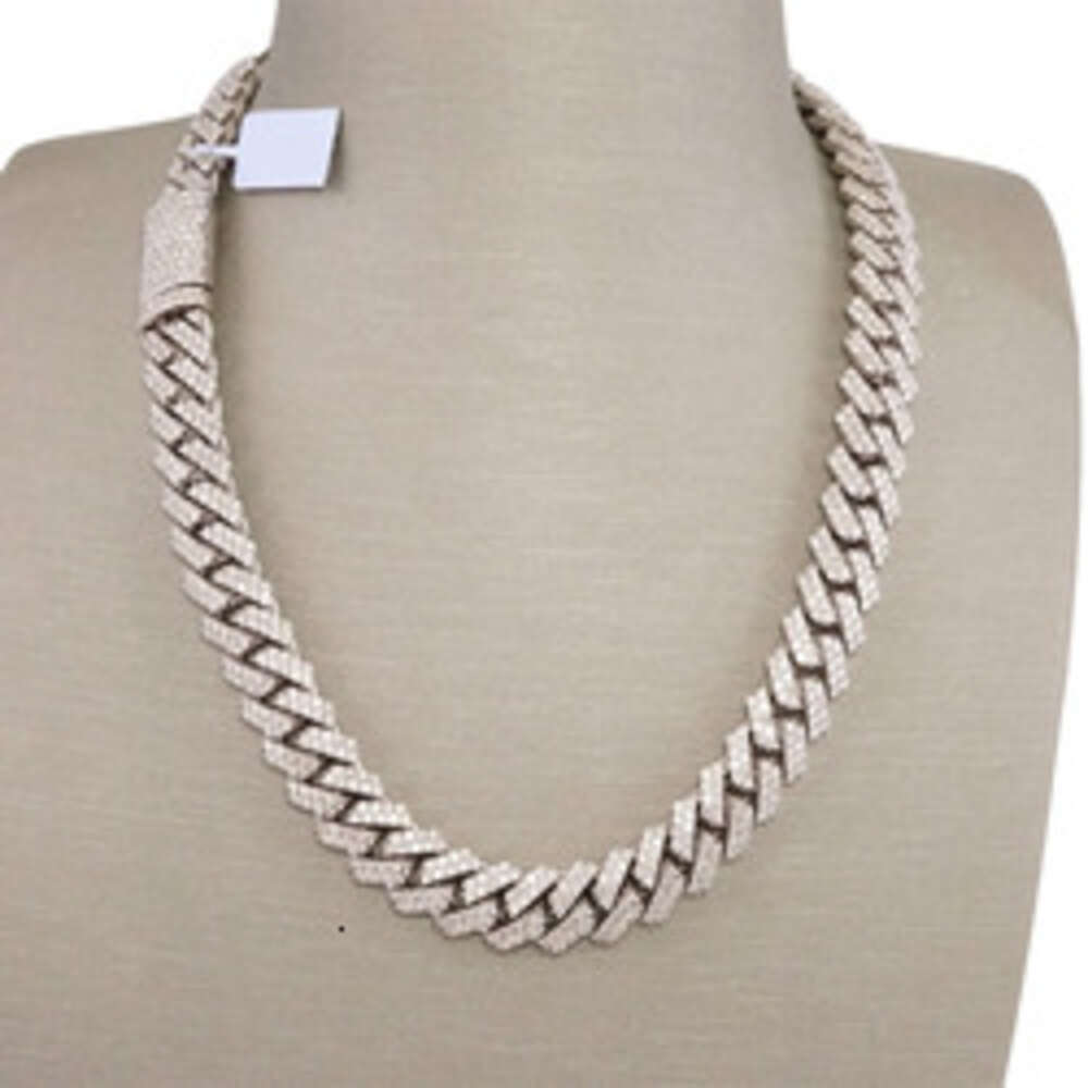 Cubanas Custom 12mm-20mm Gold moissanite Dia Iced Out Cuban Link Chain Hip Hop Necklace For Men jewelry sterling sier