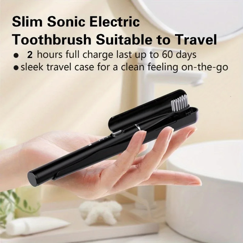 Toothbrush Sonic Electric Toothbrush USB RechargeableToothbrush 3 Modes Adult Ultrasonic Brush for Teeth Cleaning Sarmocare M200 Traveling 231215