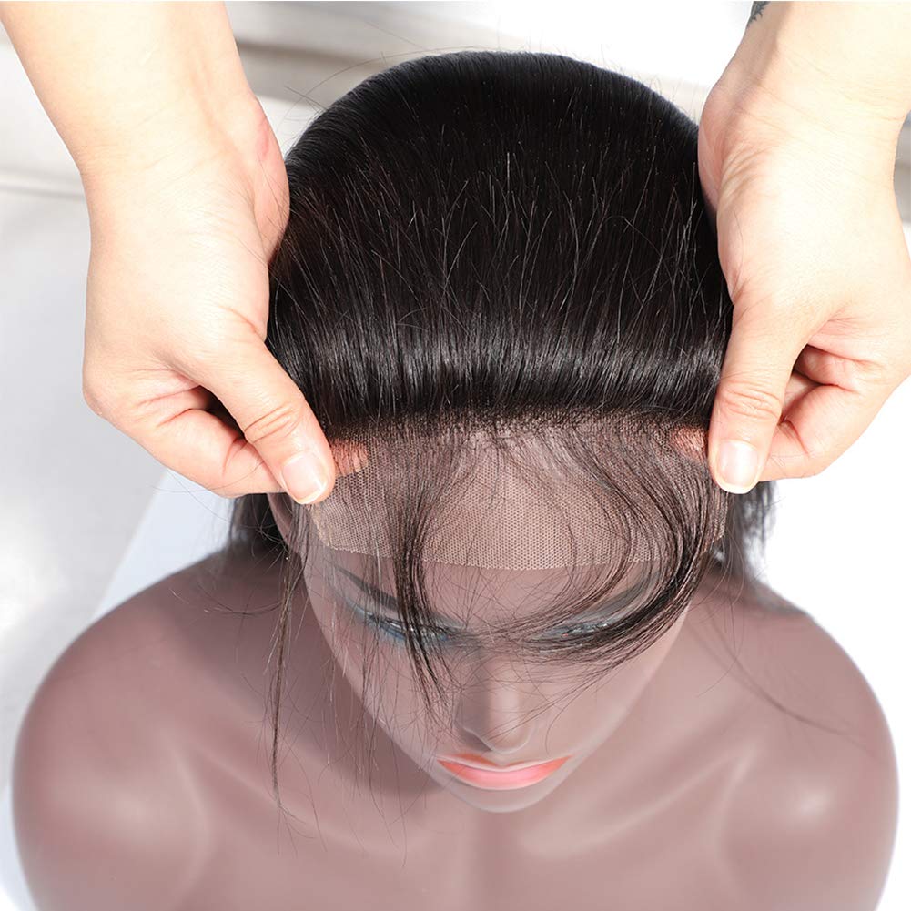 Brazilian Straight 6x6 Lace Closure100% Human Hair Deep Part Transparent Lace Closure Remy Hair with Baby Hair Natural Color