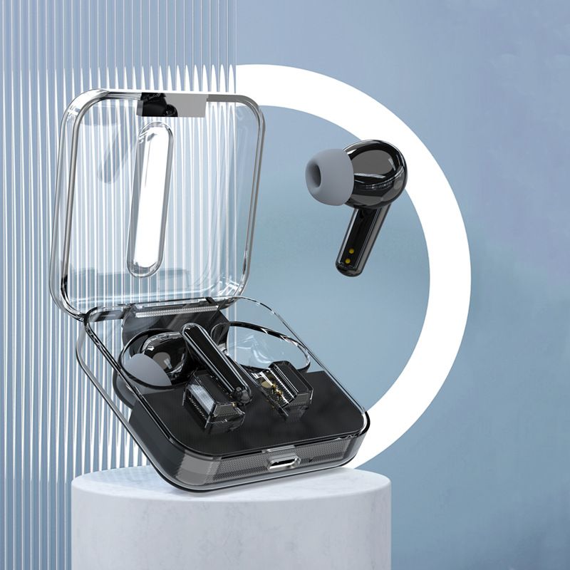 TWS Bluetooth wireless earphones In-ear headset Transparent shell Fingerprint control S168 Built-in Microphone High quality Sport Earphone Music heads