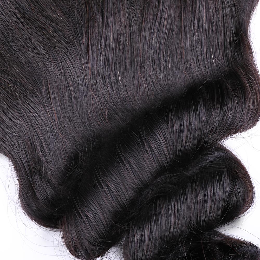 Loose Wave Human Hair 13x4 Transparent Lace Frontals Closures Pre Plucked Natural Hairline