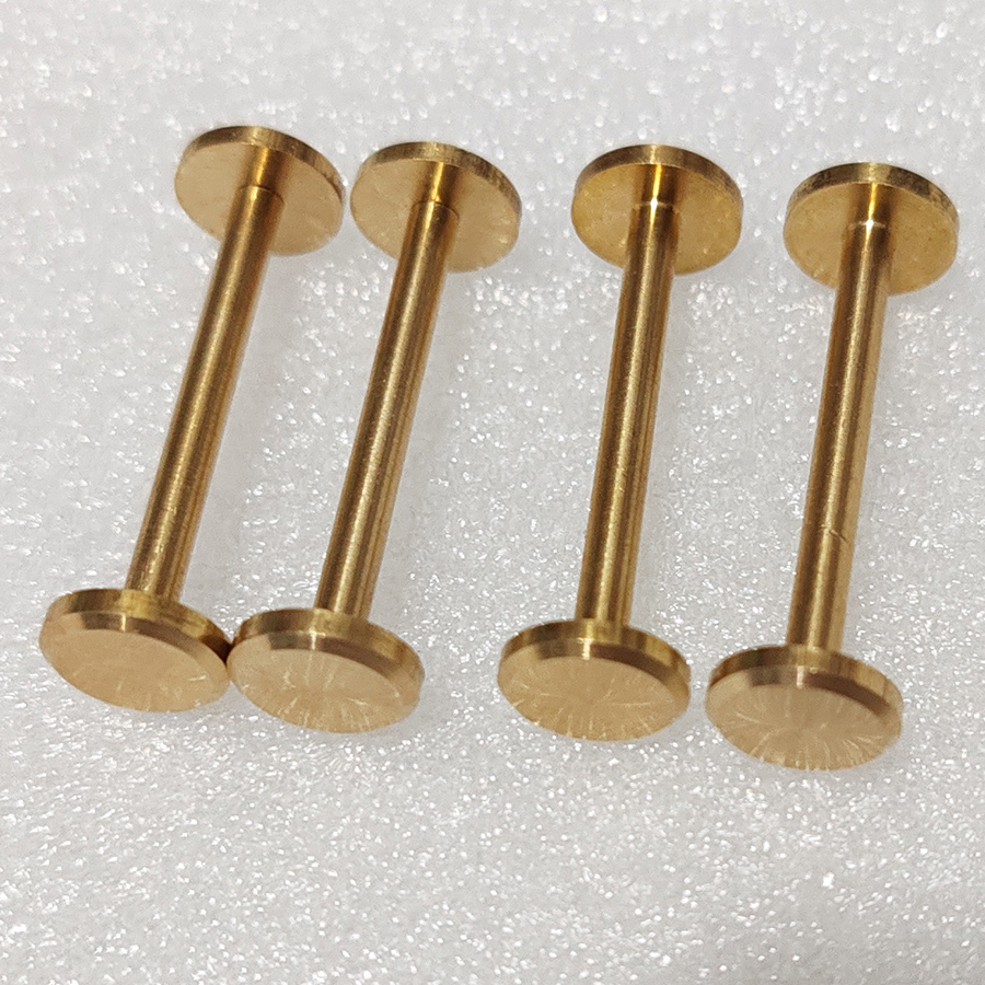 Height 25/30mm Wallet Bag Screw Brass Belt Rivet DIY Handmade Leather Car Key Case Fastener Hardware Part