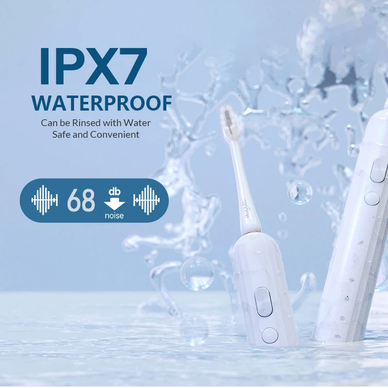 Toothbrush Nandme NX7000 Smart Sonic Electric Toothbrush Ultrasound IPX7 Rechargeable Tooth Brush 5 Mode Smart Time Whitener Teethbrush 231215