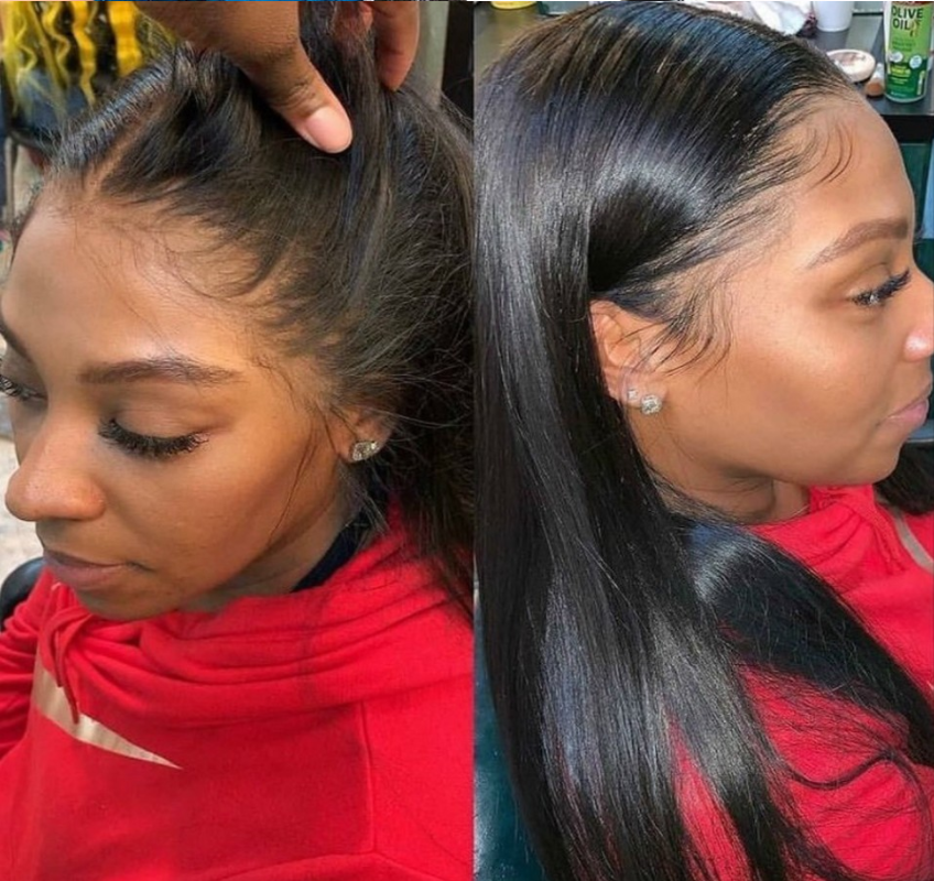 Brazilian Straight 6x6 Lace Closure100% Human Hair Deep Part Transparent Lace Closure Remy Hair with Baby Hair Natural Color