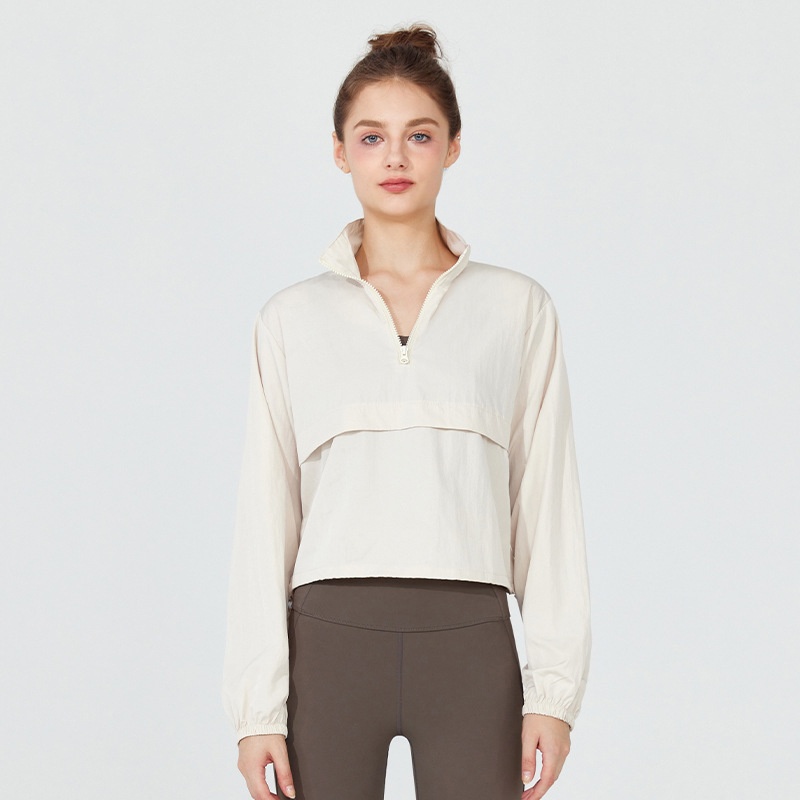 261 Yoga Jacket Sports Coat Womens Tight Yoga Clothes Quick-drying Long-sleeved Top Zipper Cardigan Fitness YC261