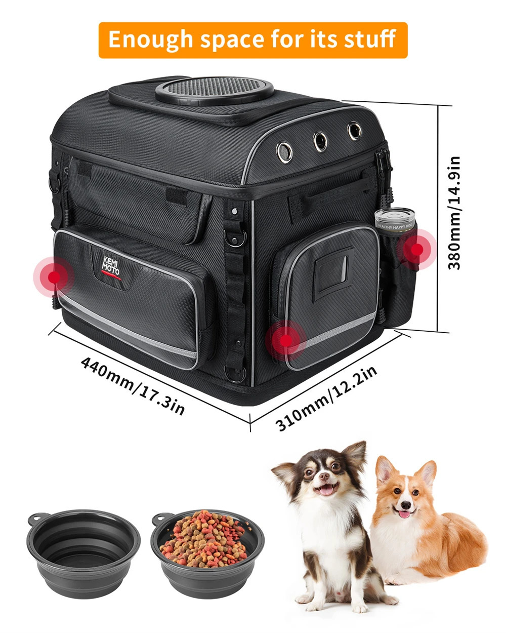 Dog Motorcycle Pet Pet Dog Bag For Street Glide Road King Electra Glidewith Passenger Seat Luggage Rack Trike Models 231215
