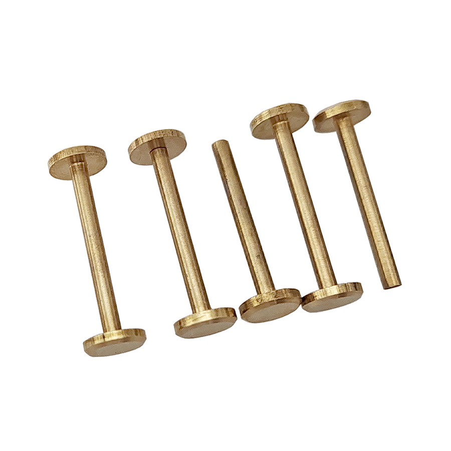 Height 25/30mm Wallet Bag Screw Brass Belt Rivet DIY Handmade Leather Car Key Case Fastener Hardware Part