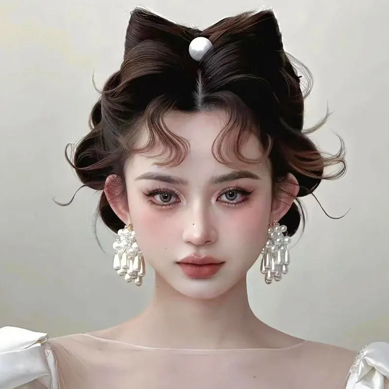Dangle Chandelier Statement Large Strands Pearl Tassel Earrings For Women Personality Creative Bridal Wedding Party Jewelry Wholesale 231216