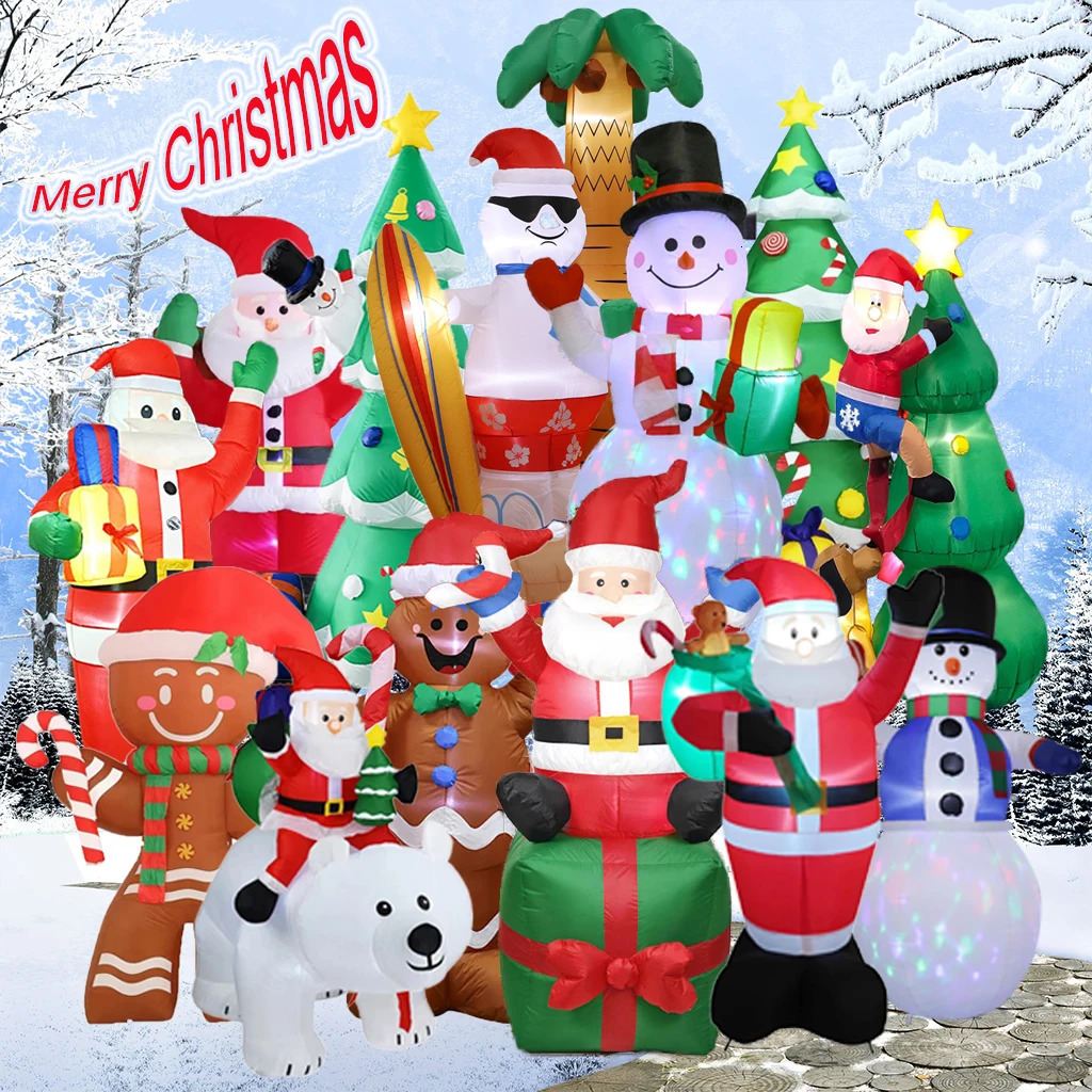 Christmas Decorations Inflatables Decoration Builtin LED Inflatable model Xmas Party Indoor Outdoor Yard Lights Illuminate 231216