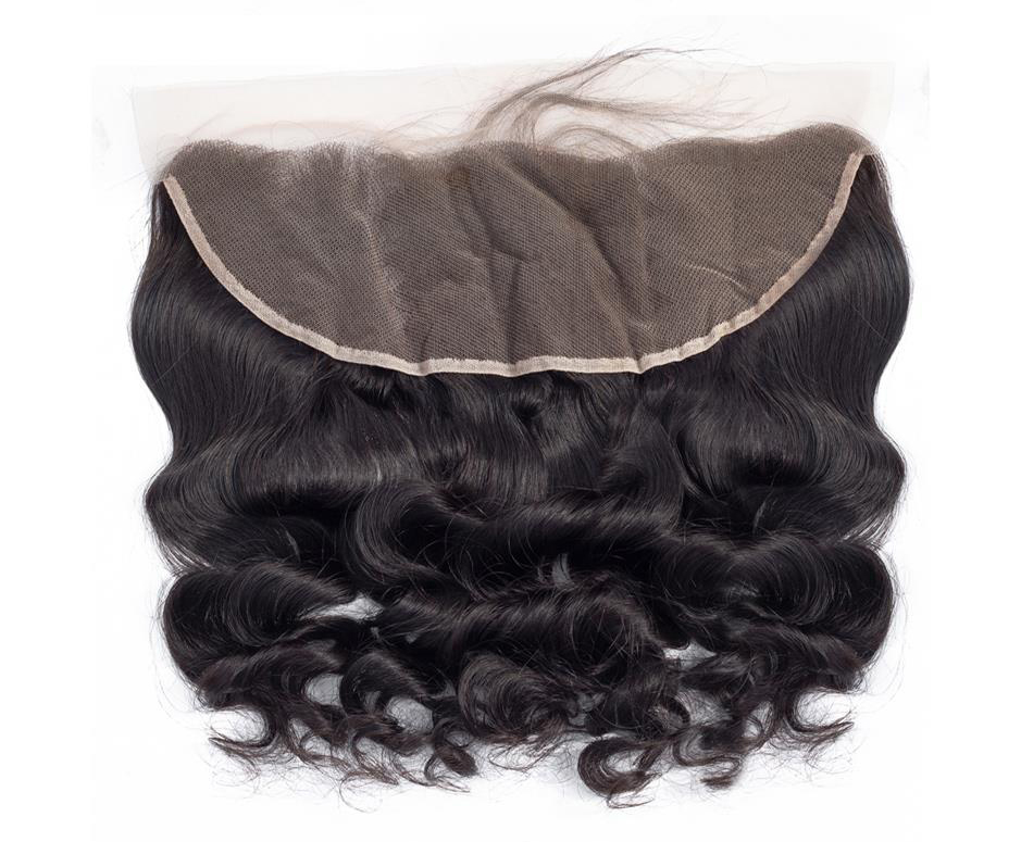 Loose Wave Human Hair 13x4 Transparent Lace Frontals Closures Pre Plucked Natural Hairline