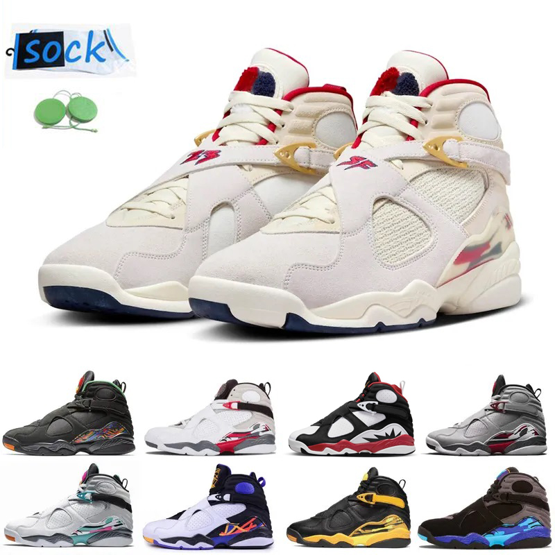 Jumpman 8 Men Basketball Shoes 8s Sneaker Sail Winterized Gunsmoke Playoffs Aqua Paprika Taxi Three Peat Raid South Beach Mens Outdoor Trainers Sports Sneakers
