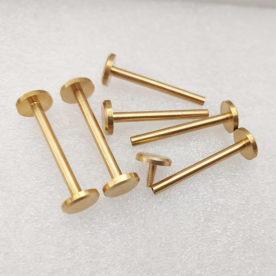 Height 25/30mm Wallet Bag Screw Brass Belt Rivet DIY Handmade Leather Car Key Case Fastener Hardware Part