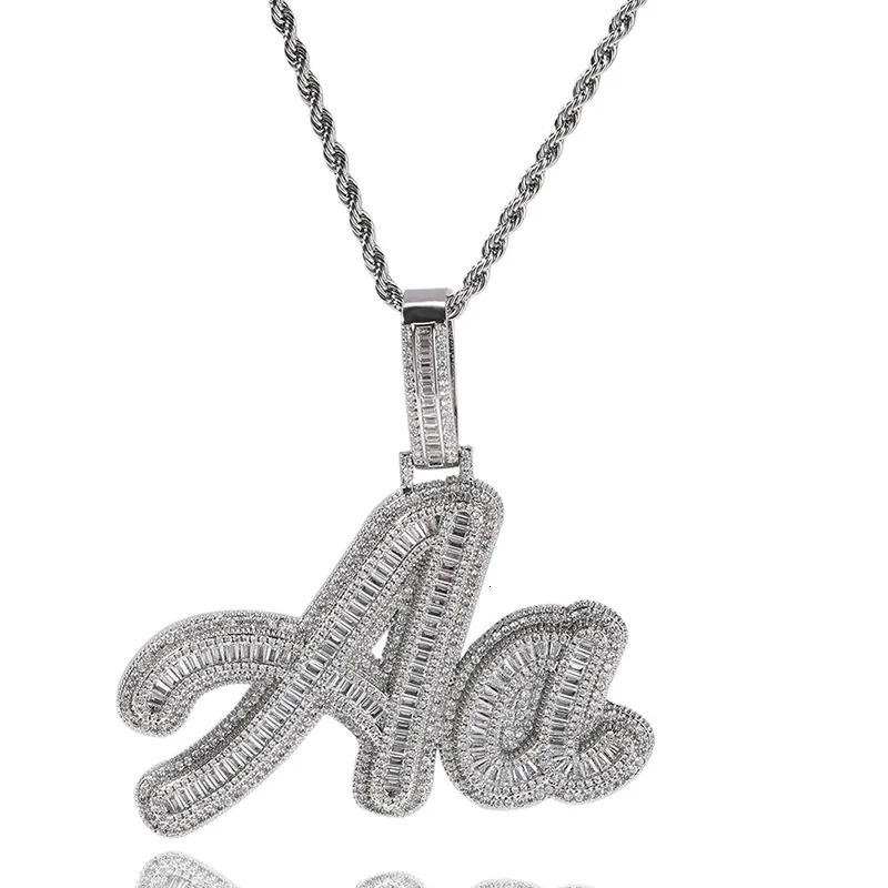 Charms Custom Personality Letters Name Pendants Necklaces for Men Hip Hop 5A CZ Stone Paved Bling Iced Out Rapper Jewelry 231216