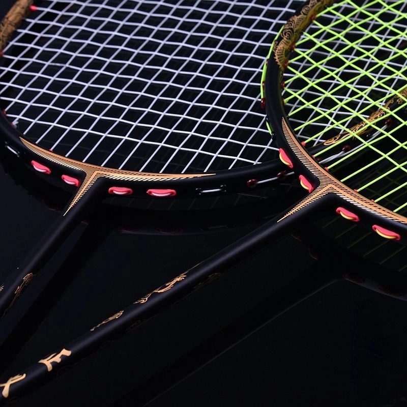 Badminton Rackets Badminton Rackets Full Carbon Fiber Lightest 10U 54g Badminton Racket Strung Max Tension 30LBS Professional Rackets With Box 231216
