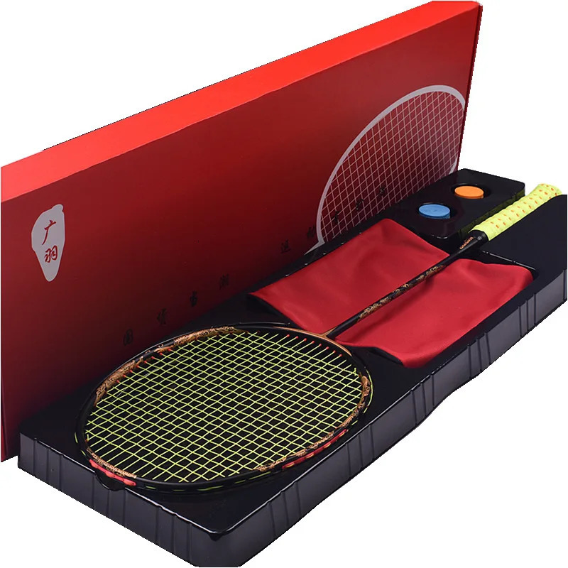 Badminton Rackets Badminton Rackets Full Carbon Fiber Lightest 10U 54g Badminton Racket Strung Max Tension 30LBS Professional Rackets With Box 231216