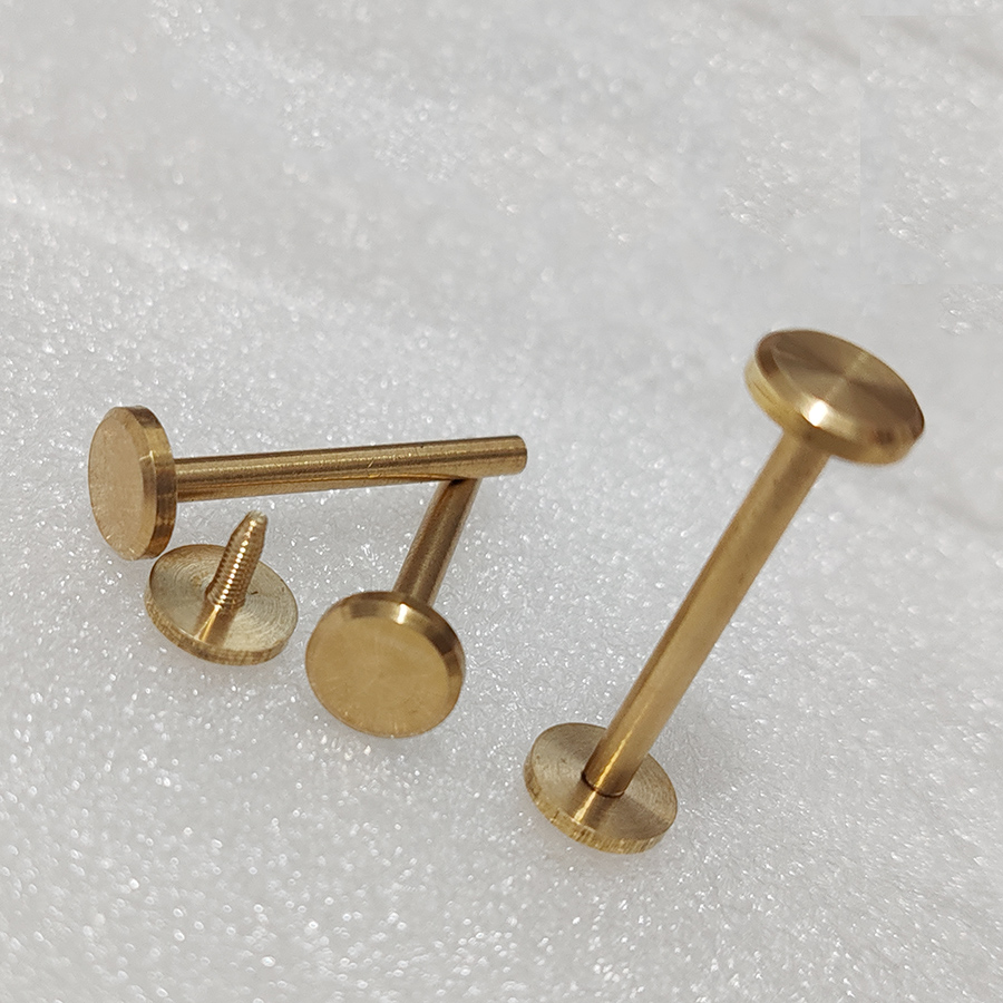 Height 25/30mm Wallet Bag Screw Brass Belt Rivet DIY Handmade Leather Car Key Case Fastener Hardware Part