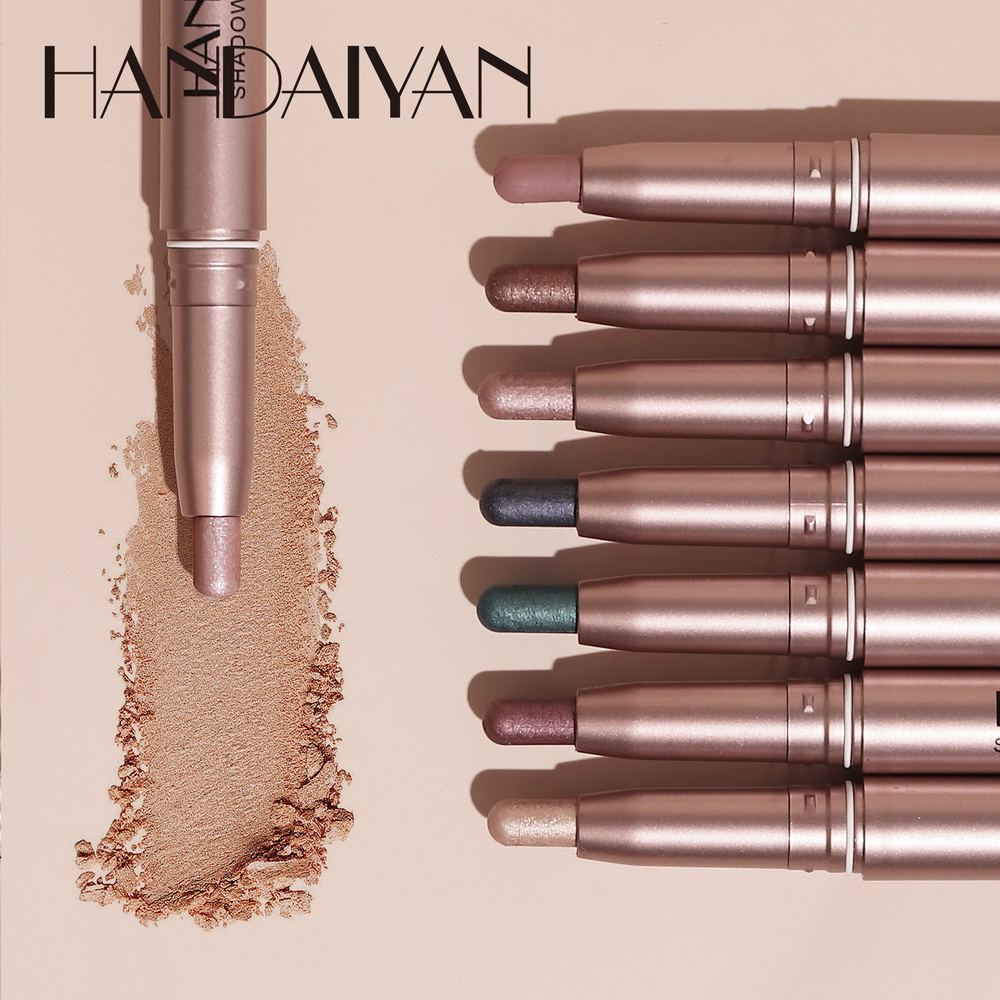 Handaiyan matte eyeshadow stick eye shadow sticks with sponge brush highlighter Metallic Shimmer Easy to Wear Long-lasting makeup X250815