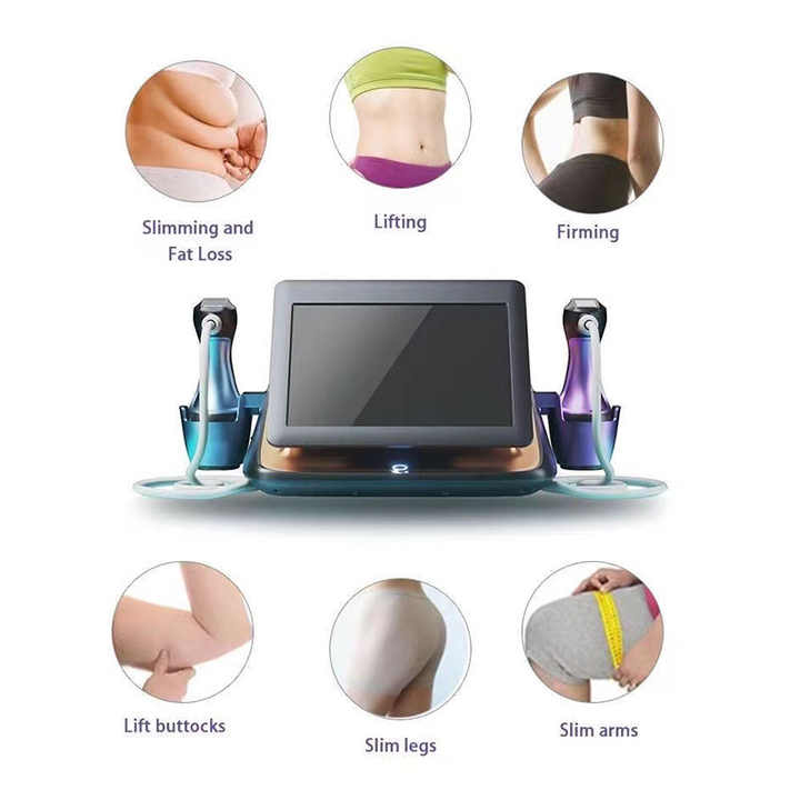EMS Focused RF Facial Radio Frequency 8 Cartridges Body Contouring Fat Reduction Beauty Instrument