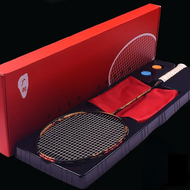 Badminton Rackets Badminton Rackets Full Carbon Fiber Lightest 10U 54g Badminton Racket Strung Max Tension 30LBS Professional Rackets With Box 231216