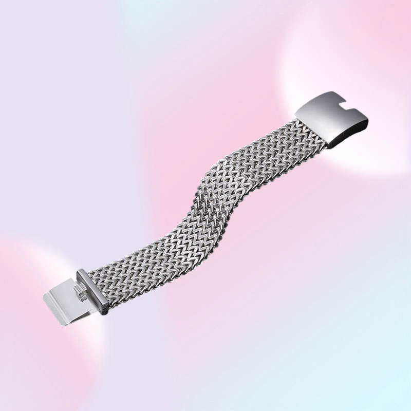 30MM Wide Heavy Punk Biker Bracelet Mens Hiphop SilverColor Stainless Steel Mesh Bracelets Bangles Jewelry Wristband Pulseras