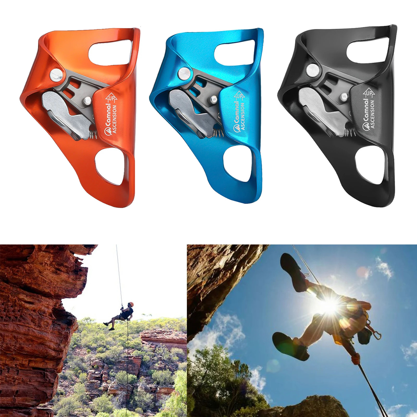 Carabiners L / R Foot Ascender Riser Tree Rock Climbing Fall Protection Equipment Gear Climbing Ascender Rigging Caving Gear Equipment 231215