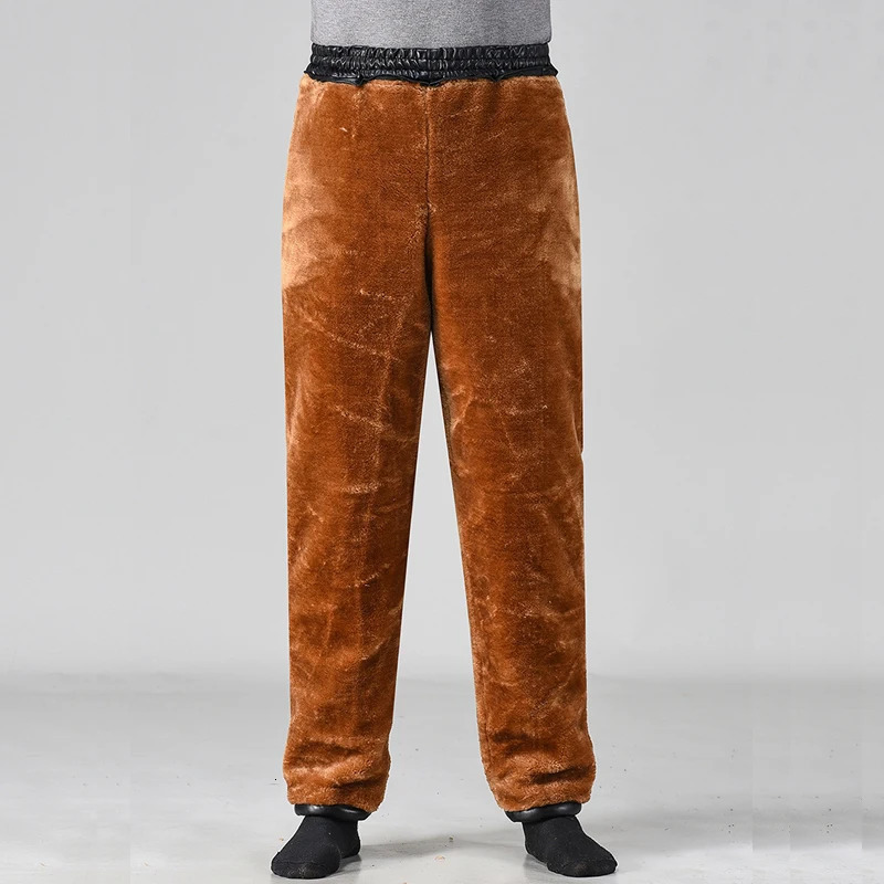 Women's Pants s Thick Velvet Men's Warm Leather Trousers Cycling Windproof Waterproof Highly Elastic Male Cotton Plus Size 5XL 231216