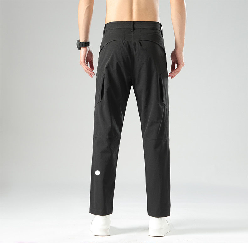 LL Men's Pants Sweatpant Quick Dry Breathable Pants Spring Sports Trouser Elastic Waist Straight Wide Joggers Running Tracksuit Men