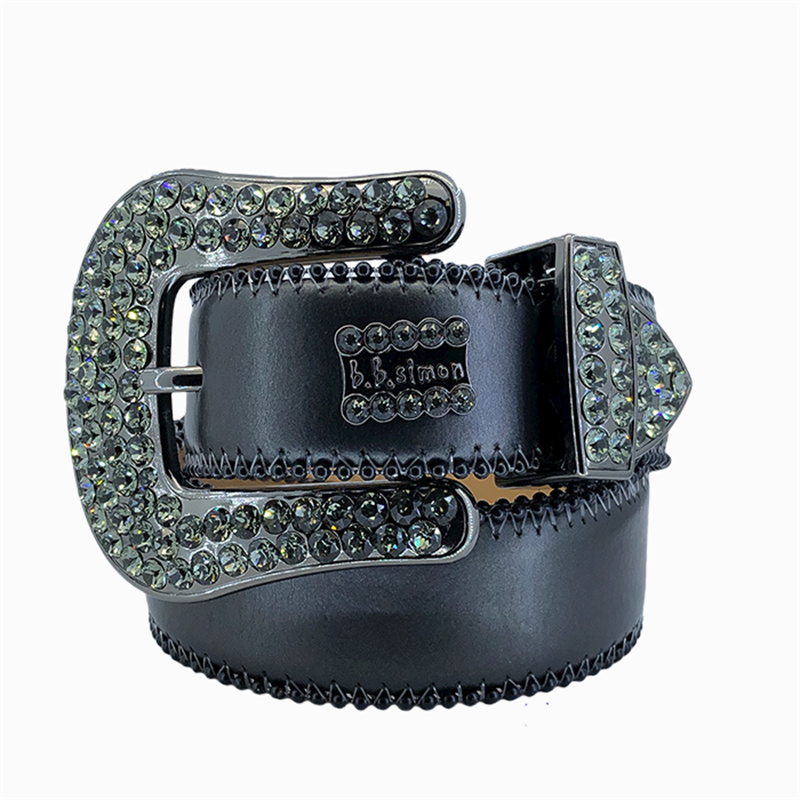 BB simon bb belt Strap Men Women Rhinestones Designer Belt Western Bling Crystal Dia Studded Belts