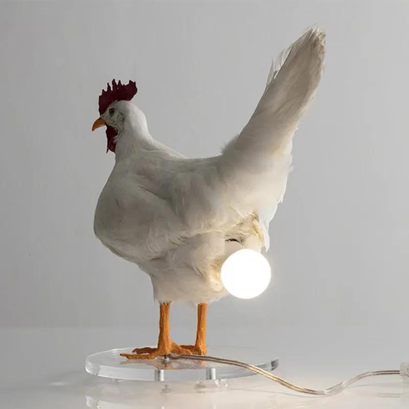 Novelty Items Decorative Night Lights Simulated Animal Funny Easter Home Decor Party Carnival Chicken Lamp Chick Night Light Ornaments 231216