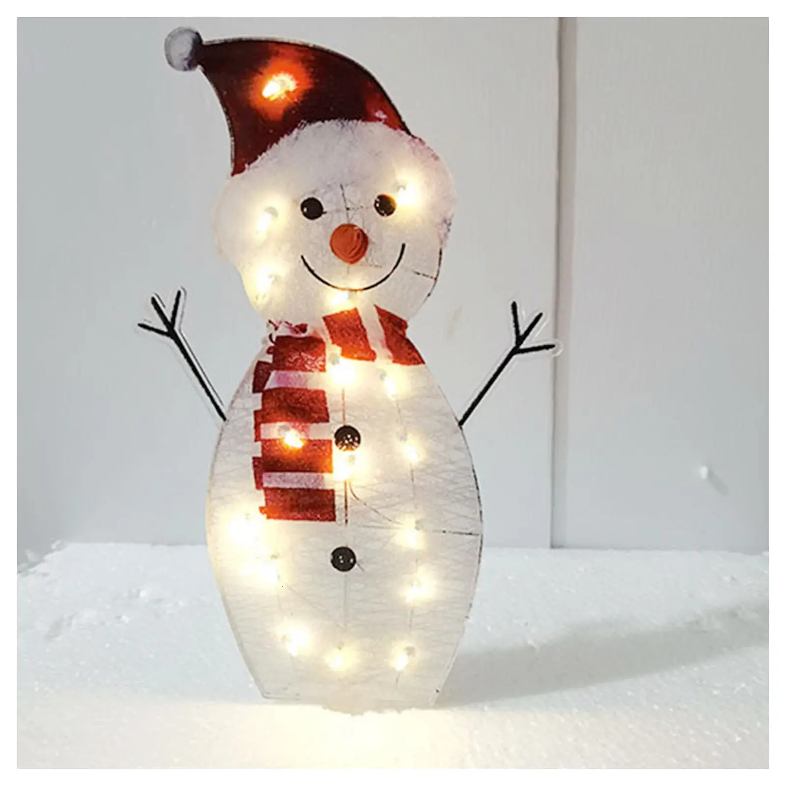 Garden Decorations Led Light Snowman Christmas Inflatable Outdoor Santa Claus Decoration For Home Year 231216