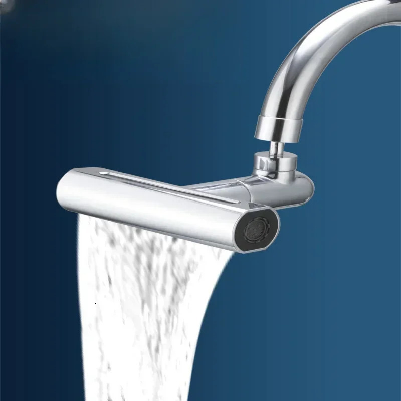 Kitchen Faucets Multifunctional Sink Waterfall Faucet Pressurized Bubbler Splash proof 4 Modes Spout Bathroom Basin Tap Extender Adapter 231216