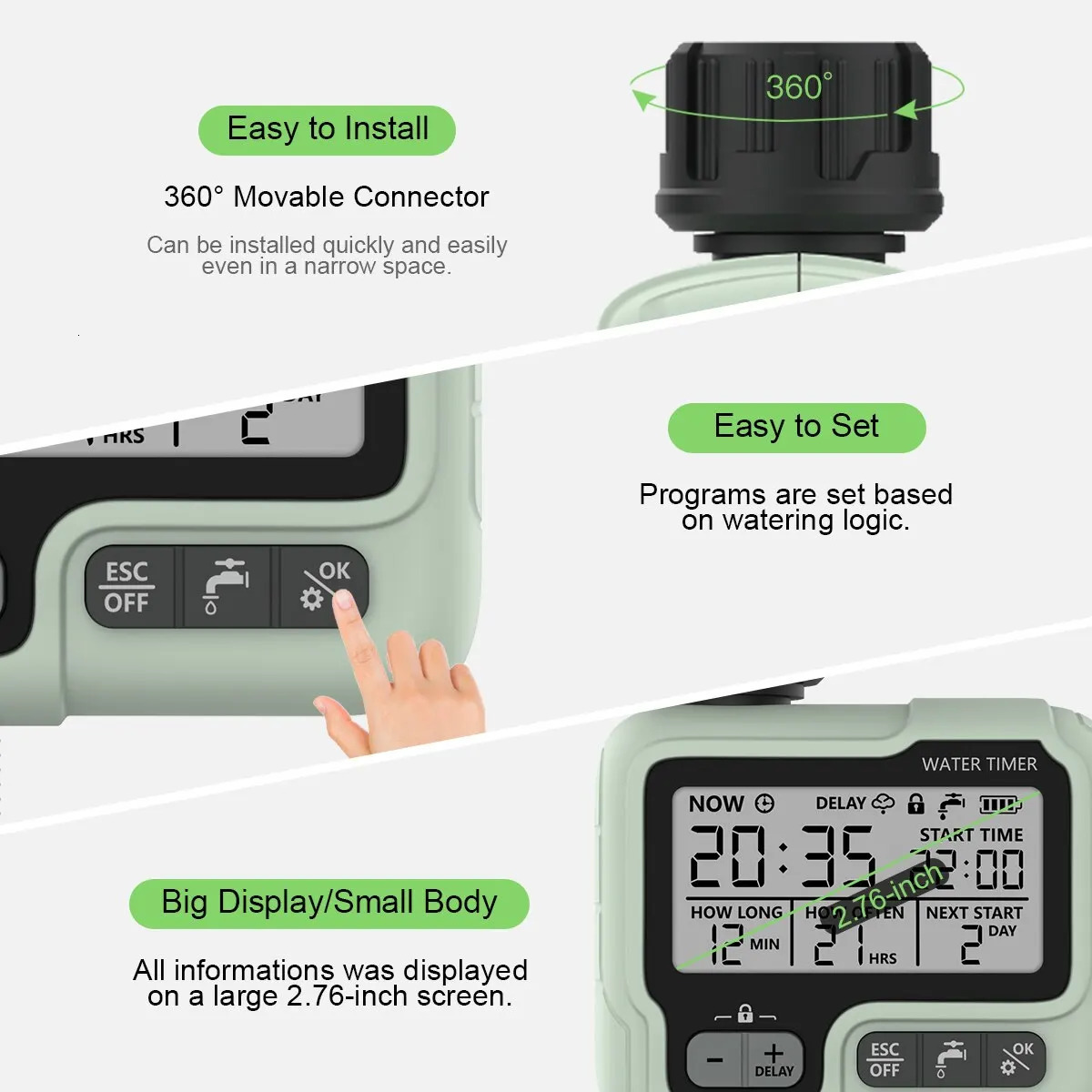 Watering Equipments HCT322 Automatic Water Timer Garden Digital Irrigation Machine Intelligent Sprinkler Used Outdoor to Save Time 231216