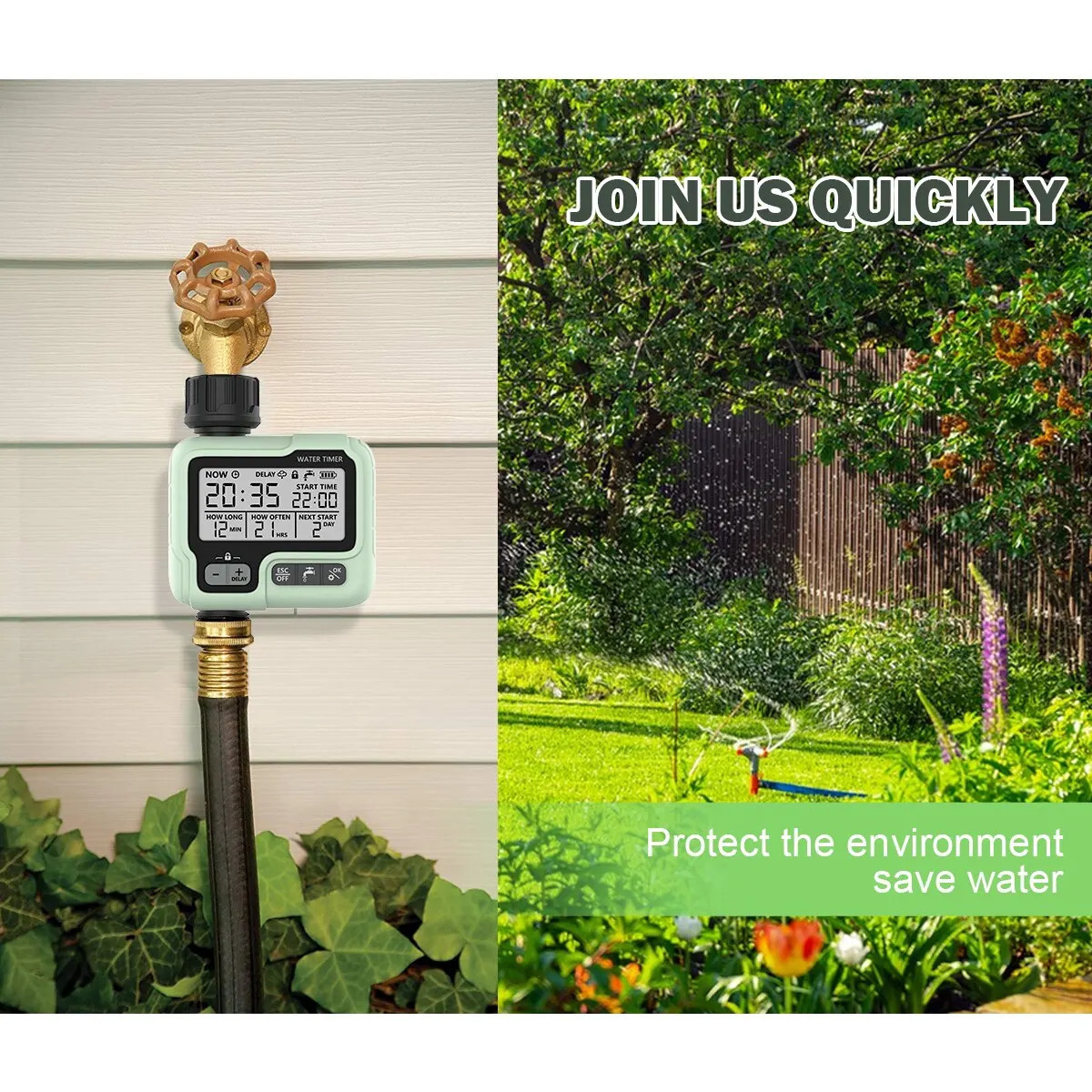Watering Equipments HCT322 Automatic Water Timer Garden Digital Irrigation Machine Intelligent Sprinkler Used Outdoor to Save Time 231216