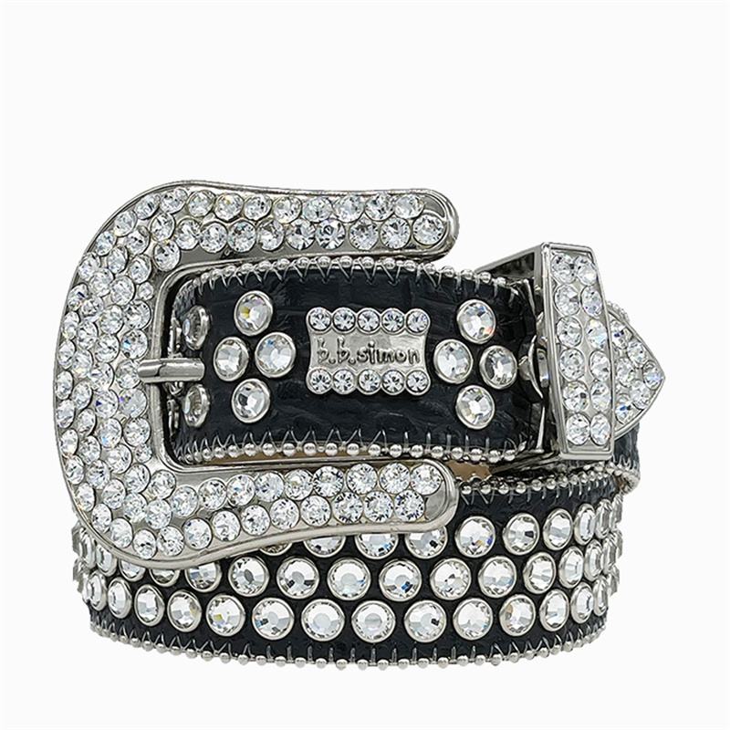 BB simon bb belt Strap Men Women Rhinestones Designer Belt Western Bling Crystal Dia Studded Belts
