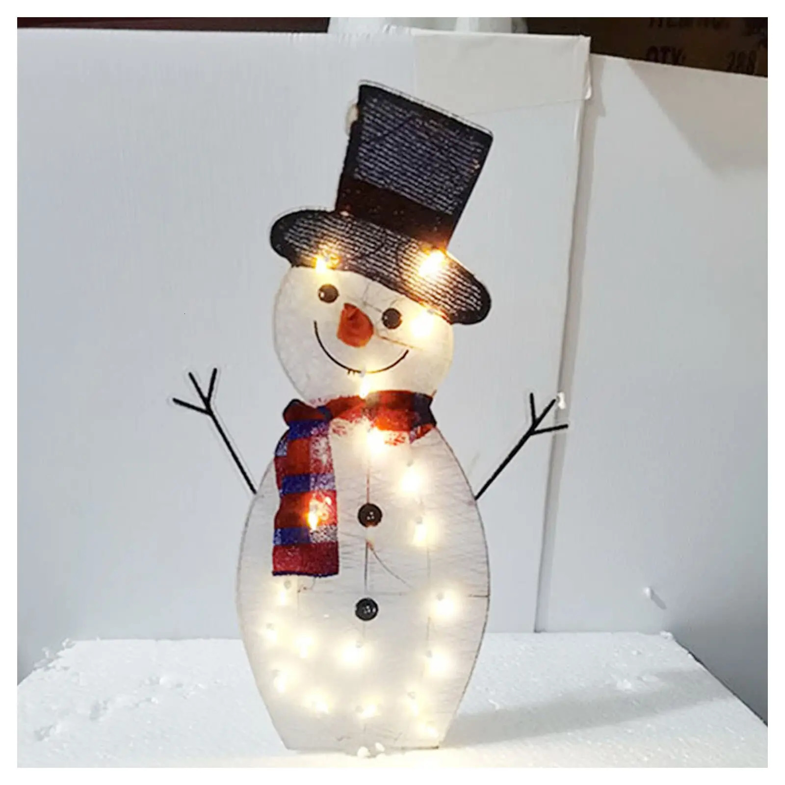 Garden Decorations Led Light Snowman Christmas Inflatable Outdoor Santa Claus Decoration For Home Year 231216
