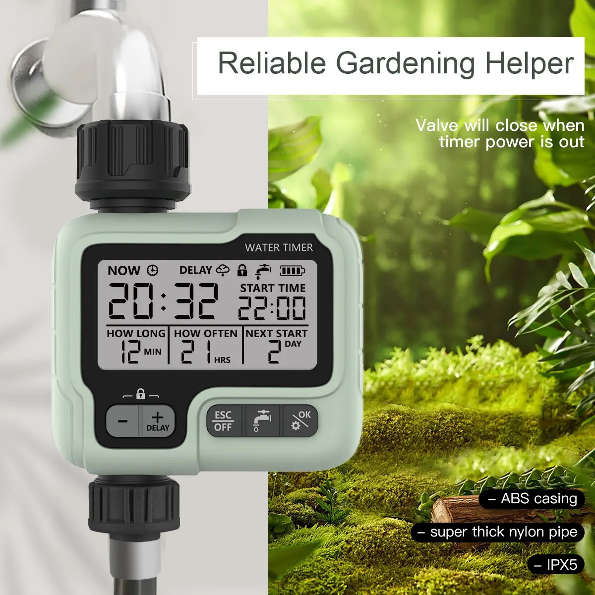 Watering Equipments HCT322 Automatic Water Timer Garden Digital Irrigation Machine Intelligent Sprinkler Used Outdoor to Save Time 231216